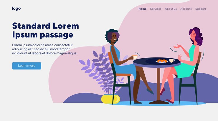 Free Vector female friends drinking coffee together