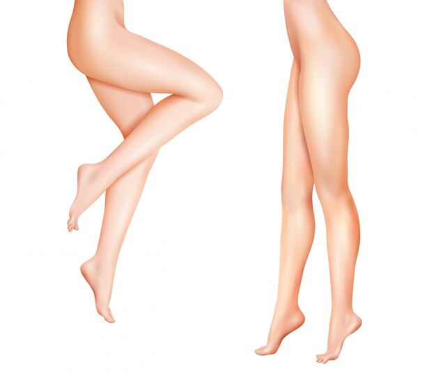 여성의 다리 현실적인 그림