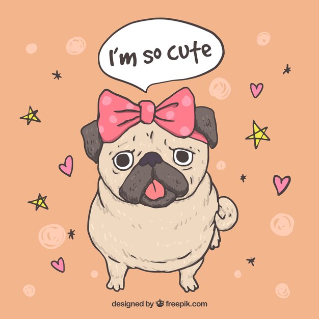 Free Vector Baby Pug Dogs