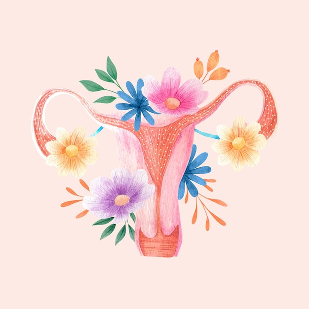 Free vector female reproductive system artistic concept