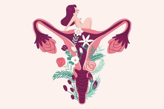 女性の生殖システムの概念