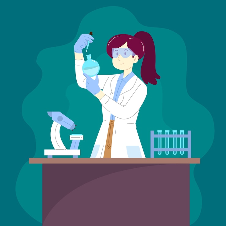 Free Vector female scientist illustration concept
