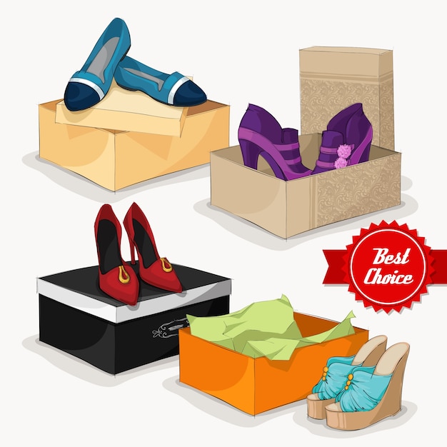 Female shoes background design