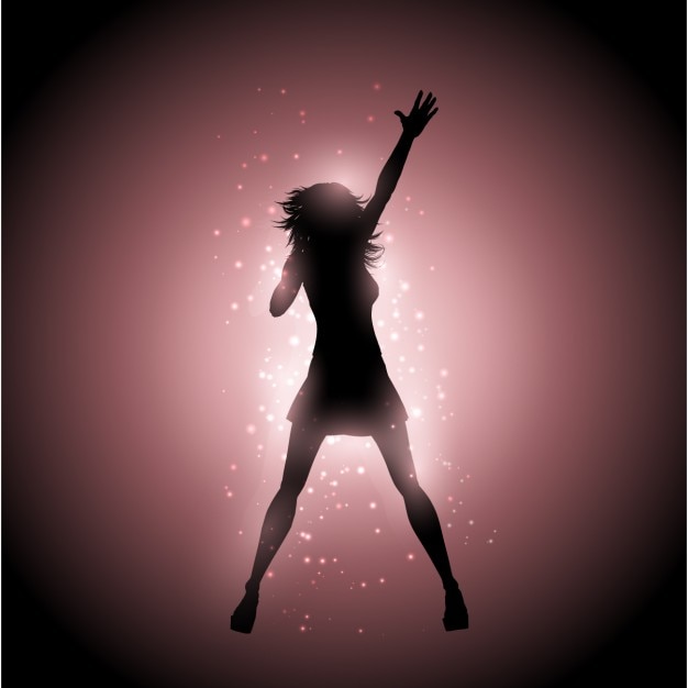 Female singer silhouette