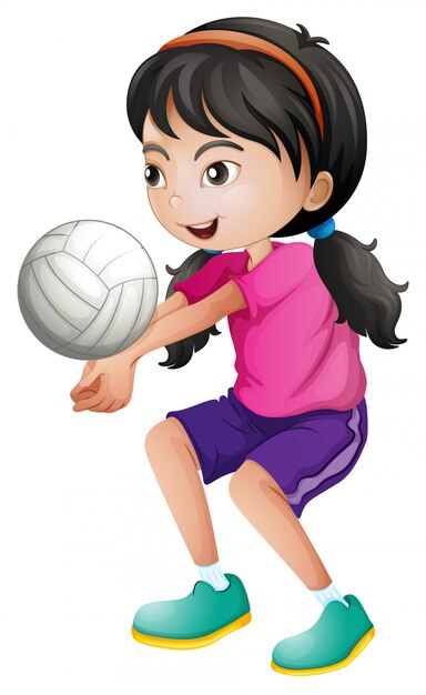 A female volleyball player