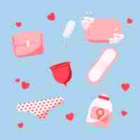 Free vector feminine hygiene products concept