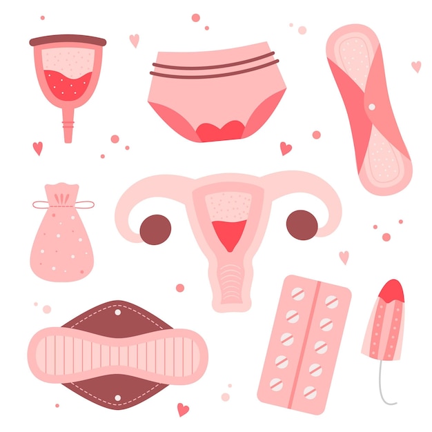 Free vector feminine hygiene products