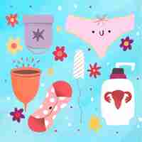 Free vector feminine hygiene products