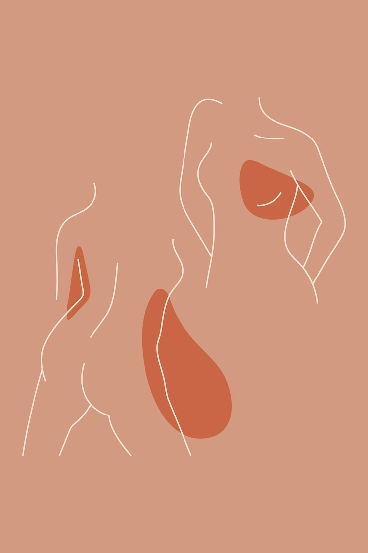 Free Vector feminine line art collection vector