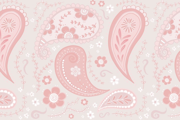 Free vector feminine pattern background, pink cute doodle illustration vector