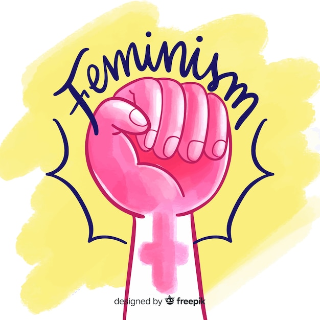 Free vector feminism concept background
