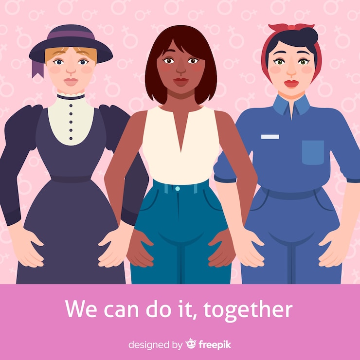 Free Vector feminism concept