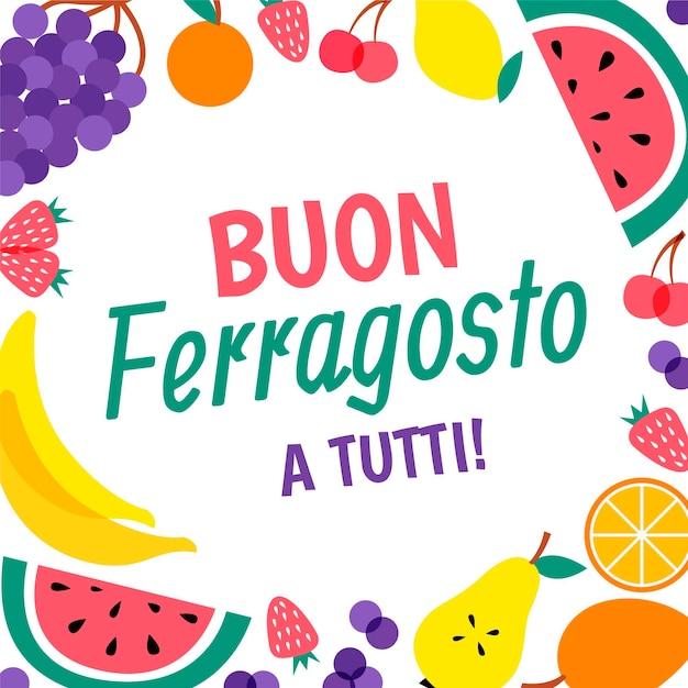 Ferragosto celebration illustration