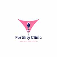 Free vector fertility clinic logo template design