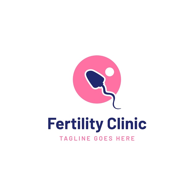 Vettore gratuito progettazione del modello del logo della clinica per la fertilità