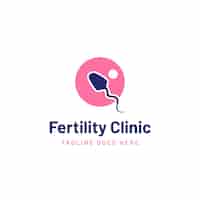 Vettore gratuito progettazione del modello del logo della clinica per la fertilità