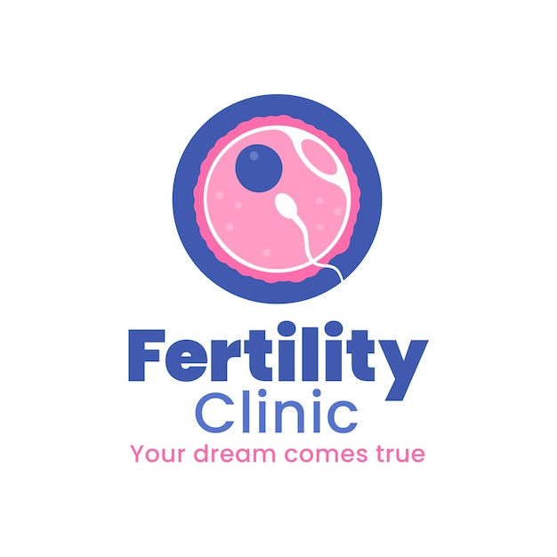 Vettore gratuito progettazione del modello del logo della clinica per la fertilità