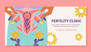 Vettore gratuito progettazione del modello della clinica per la fertilità