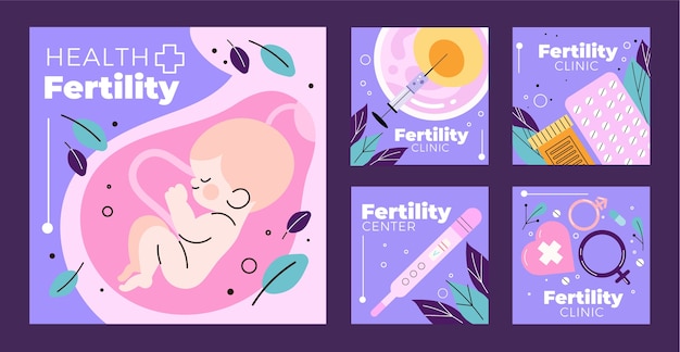 Free vector fertility clinic template design