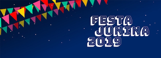 Free vector festa junina 2019 festival celebration banner