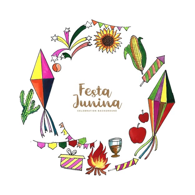 Festa junina 브라질 이벤트 축하 아름다운 카드 배경
