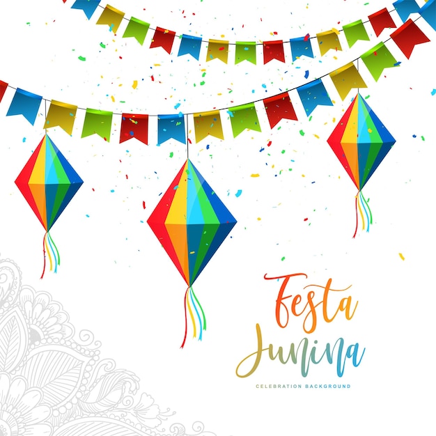 フェスタジュニーナブラジルイベントお祝いカードデザイン