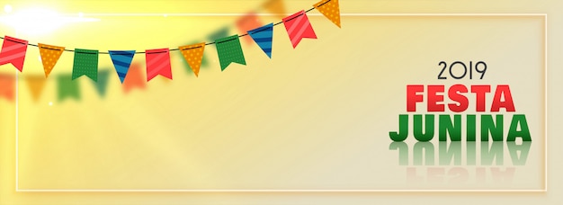 Free vector festa junina brazilian festival banner