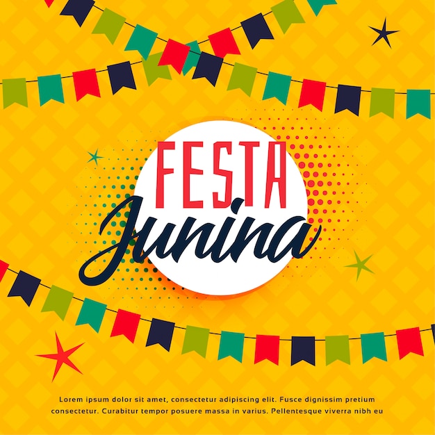 축제 junina 브라질 인사말 템플릿