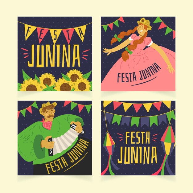 Шаблон коллекции карт Festa junina