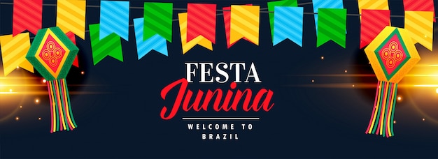 Festa Junina Celebration Banner Design – Free Vector Template