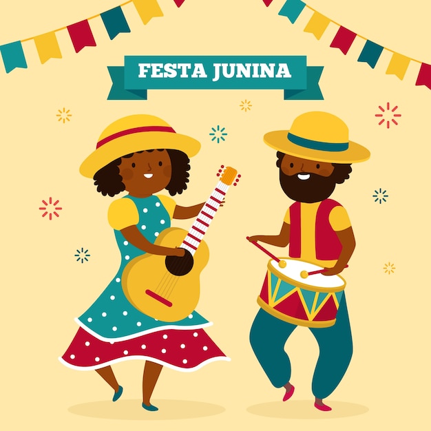 Vettore gratuito festa junina