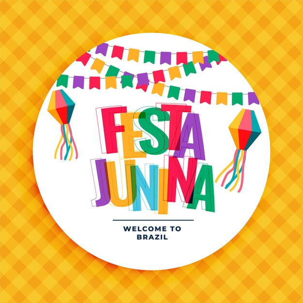 Festa junina colorful background with garlands