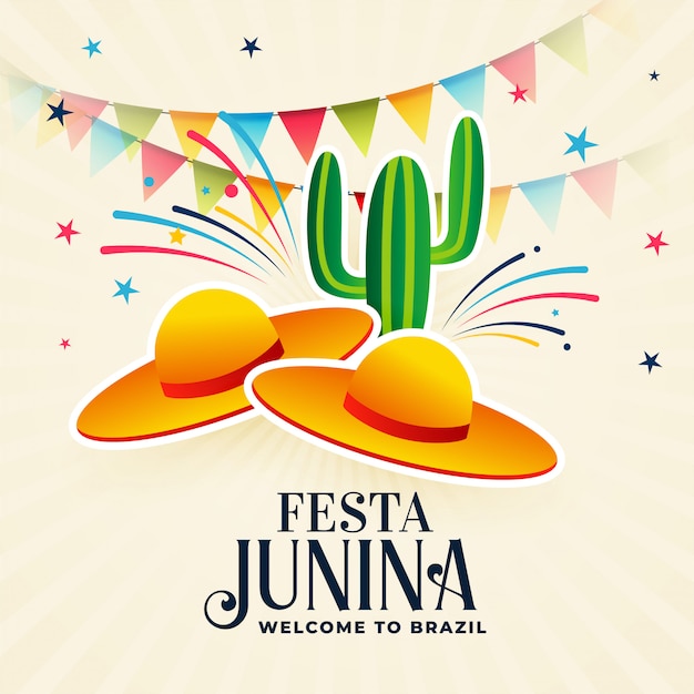 Free vector festa junina decorative background