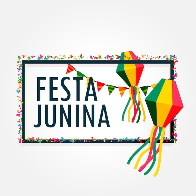 Festa junina design with frame