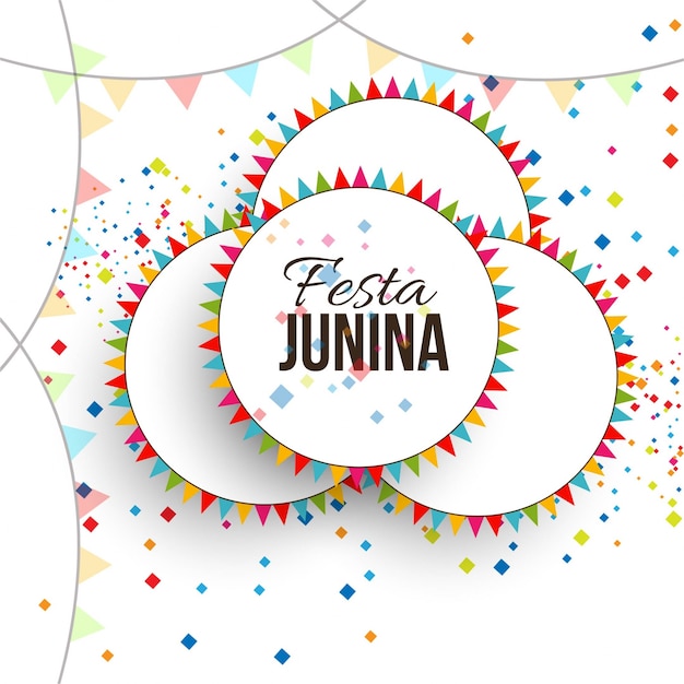 Round Garlands Festa Junina Design – Free Vector Download