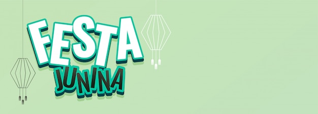 Festa junina festival banner with text space