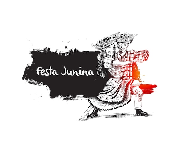 フェスタジュニーナフェスティバルパーティーポスターバナーブラジルの伝統的なお祝い