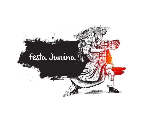 Фестиваль Festa Junina Party Плакат Баннер Бразильский Традиционный Праздник
