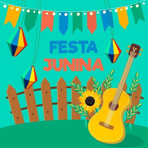 Festa junina в плоском дизайне