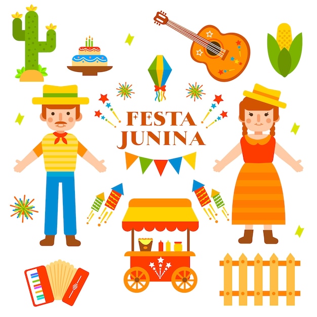 Festa junina in flat design