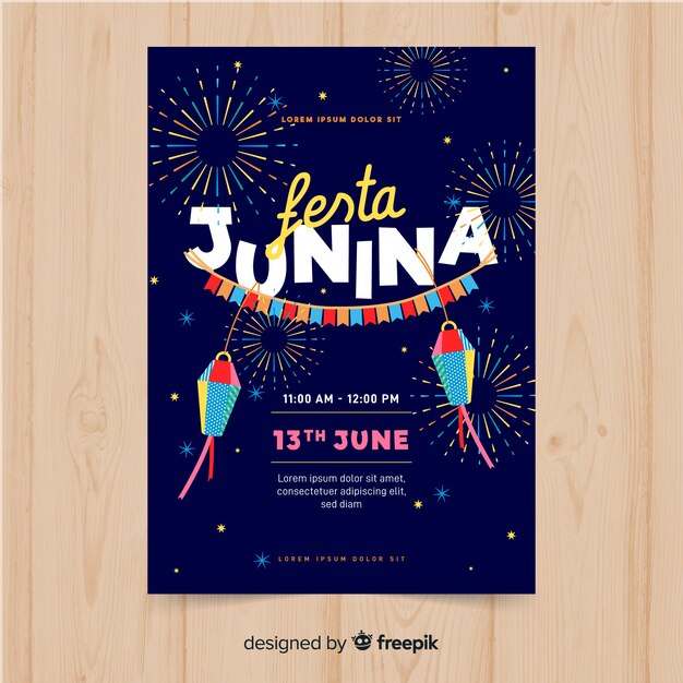festa junina flyer template