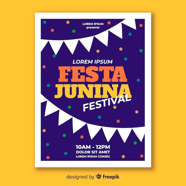 Festa junina flyer template