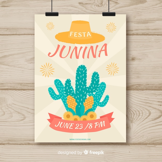 Festa junina flyer template