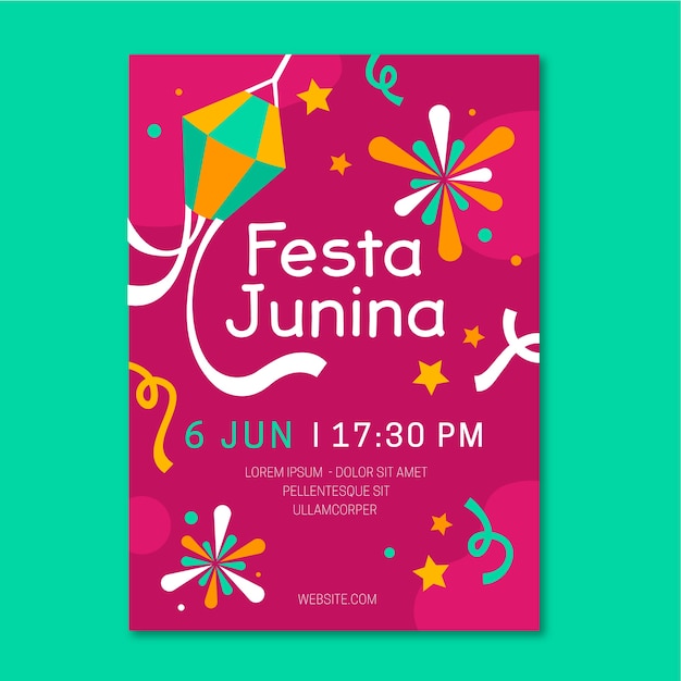 Festa junina flyer template