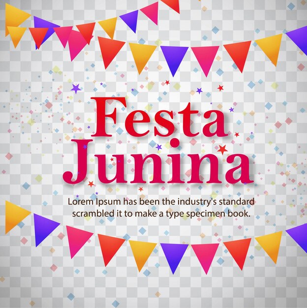 Festa junina illustration with space for text