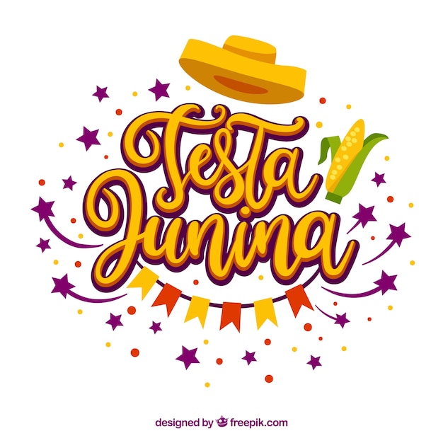 Festa junina lettering background