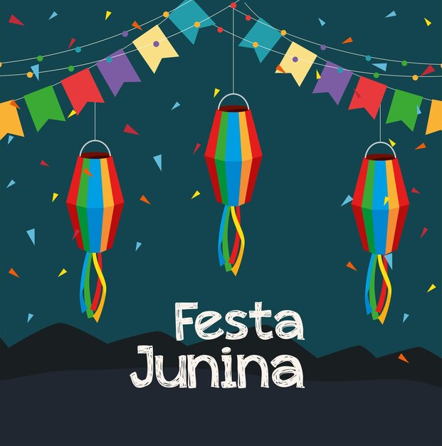 Карточка с надписью Festa junina