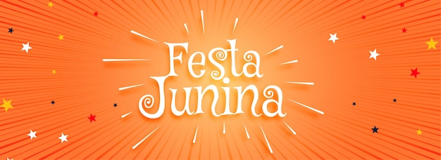 Vettore gratuito bandiera arancione festa junina