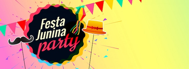 Vettore gratuito festa junina festa celebrazione banner design