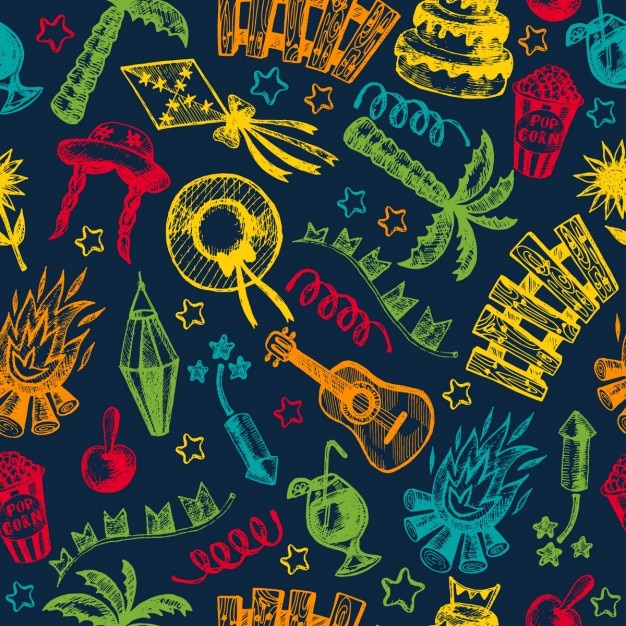 Free vector festa junina pattern